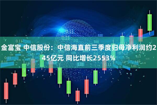 金富宝 中信股份：中信海直前三季度归母净利润约245亿元 同比增长2553%